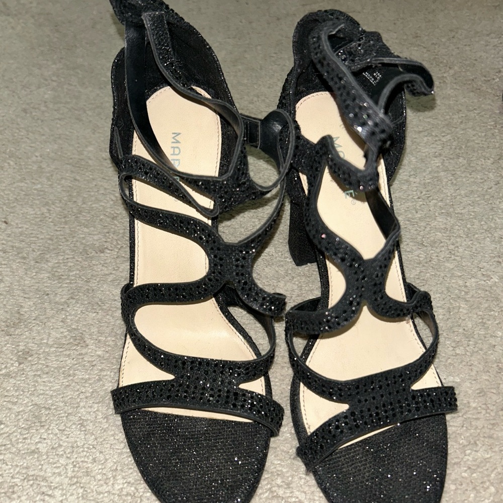 Marciano Black Strappy Heels